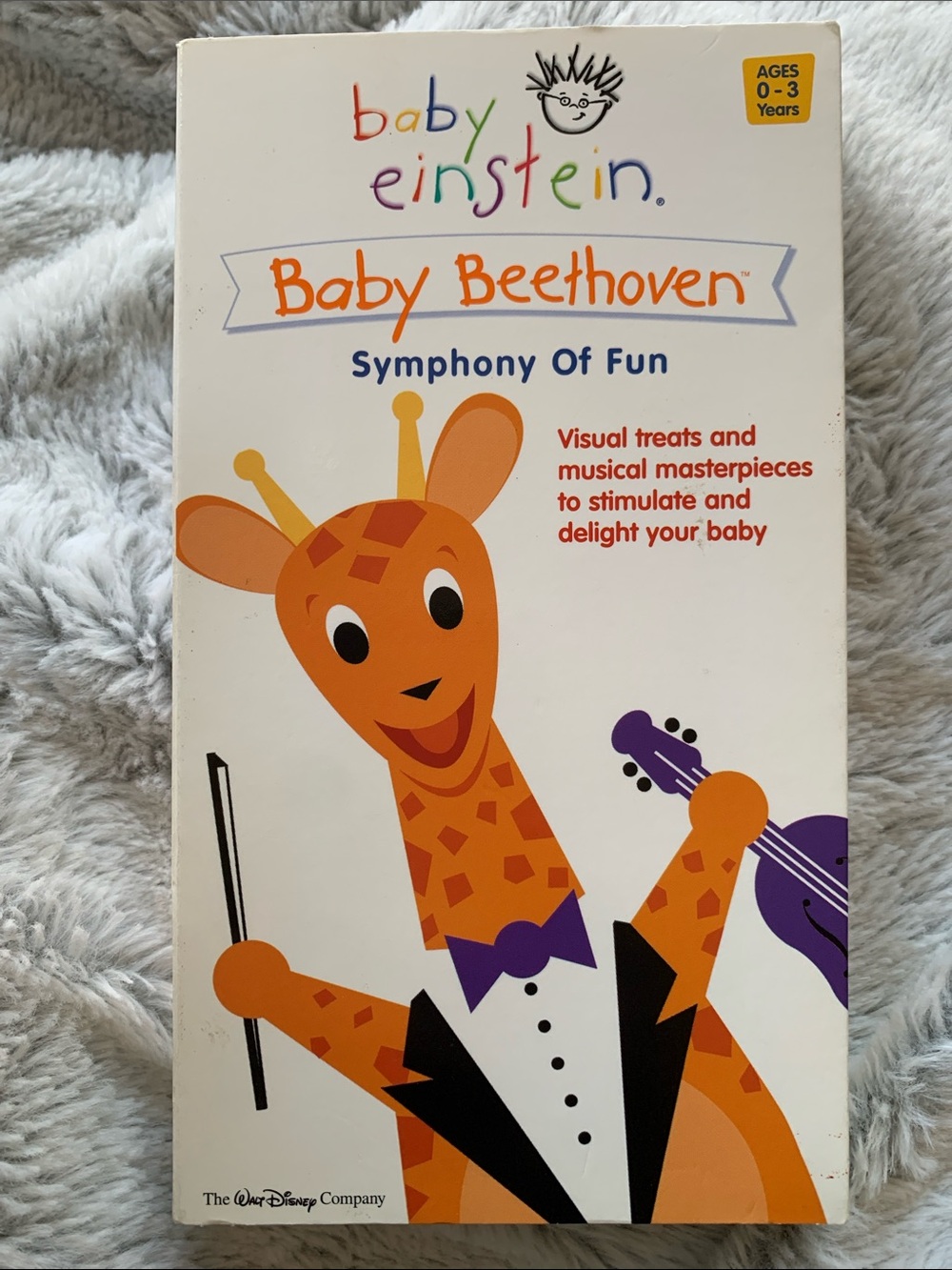 Baby Beethoven Symphony of Fun — Orange Giraffe Kids VHS Disney Co. DVD.